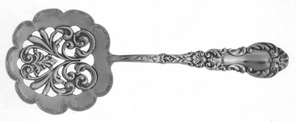 BHZ6 (Sterling) Solid Bon Bon Spoon with Pierced Bowl by Codding Bro&Heilborn