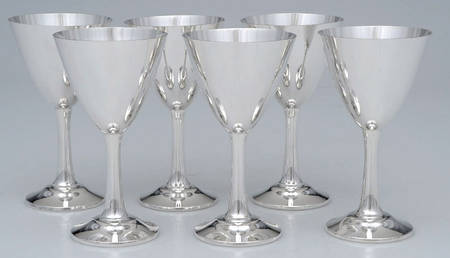 70 (Sterling, Hollowware) Wine Goblet - Set of 6