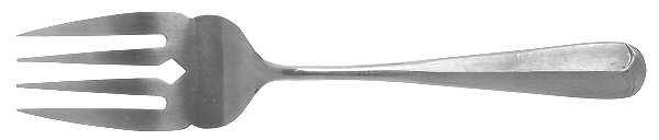 CAO5 (STAINLESS) Medium Solid Cold Meat Serving Fork by Capco