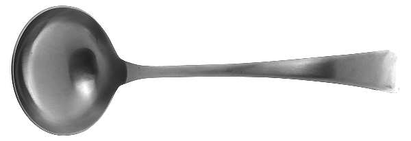 Queen Anne (Stainless, Glossy) Large Gravy Ladle, Solid Piece