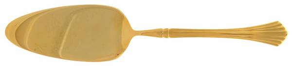 Gold Tracy (Gold Electroplate, China, Korea) Pie Server with Stainless Blade