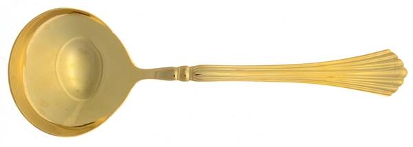 Gold Tracy (Gold Electroplate, China, Korea) Solid Gravy Ladle