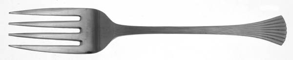 CLF17 (STAINLESS) Medium Solid Cold Meat Serving Fork by The Cellar(Flatware)