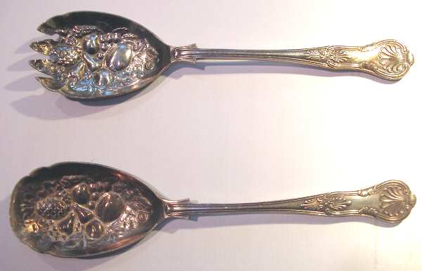 Kings (Silverplate) (2 Pc) Solid Salad Set