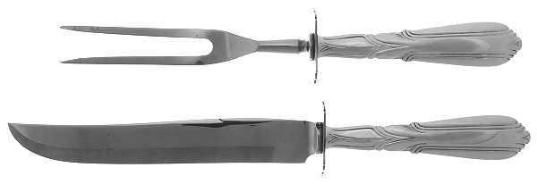 Crusader (Sterling, 1937-1938, No Monograms) Small Stainless Blade 2-Piece Steak Carving Set by Concord