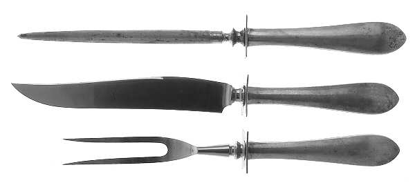 Old Hampshire (Sterling, 1925) Small Steak 3-Piece Carving Set with Stainless Blade