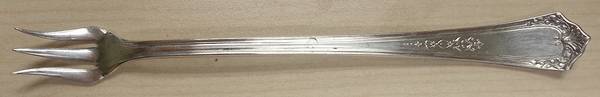 Three (Silverplate) Cocktail/Seafood Fork by Continental Silverplate
