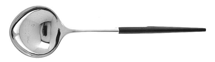 Dette (Sterling, Wood Handle) Solid Smooth Casserole Spoon