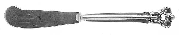 Monica (Sterling) Hollow Handle Paddle Butter Spreader (Solid)