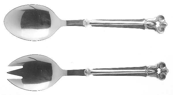Monica (Sterling) 2 Pc Salad Set with Stainless Bowl