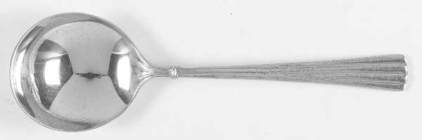 Des Must (Sterling, Gold Accent) Round Bowl Soup Spoon (Cream Soup)