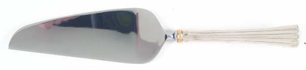 Des Must (Sterling, Gold Accent) Pie & Cake Server with Stainless Blade