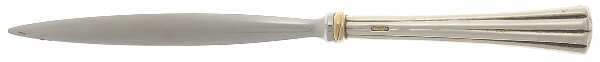 Des Must (Sterling, Gold Accent) Letter Opener with Stainless Blade