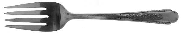 Crosby (Silverplate, 1935) Medium Solid Cold Meat Serving Fork