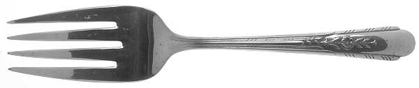 Crosby (Silverplate, 1935) Small Solid Cold Meat Serving Fork