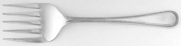 Bead (Sterling) Large Solid Fish Serving Fork