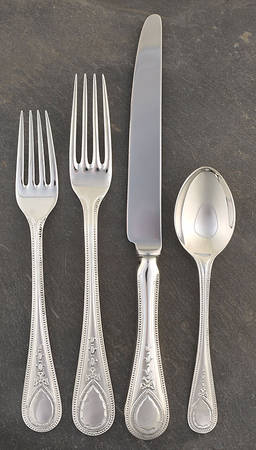 Victorian Bead (Sterling) 4 Piece Dinner Size Setting