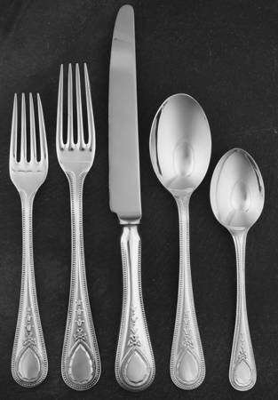 Victorian Bead (Sterling) 5 Piece Dinner Size Setting