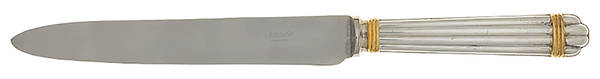 Aria Gold (Silverplate, Gold Accent) Large Stainless Blade Roast Carving Knife