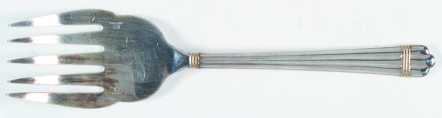Aria Gold (Silverplate, Gold Accent) Large Solid Fish Serving Fork