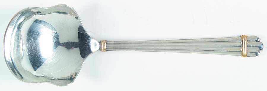 Aria Gold (Silverplate, Gold Accent) Boiled Potato Ladle, Solid Piece