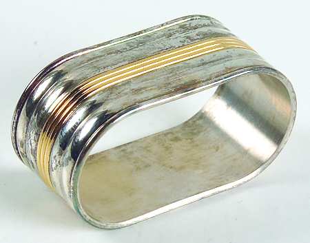 Aria Gold (Silverplate, Gold Accent) Silverplate Napkin Ring
