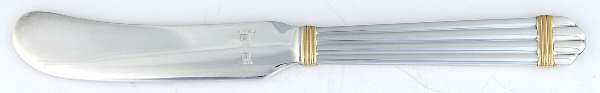 Aria Gold (Silverplate, Gold Accent) Flat Handle Butter Spreader