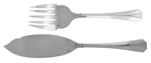 Atlantide (Silverplate) 2 Piece Large Solid Fish Serving Set