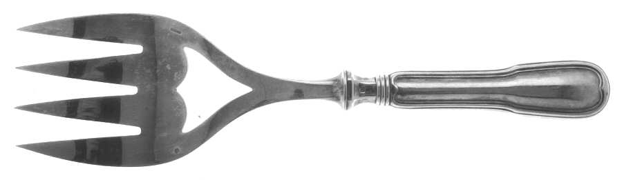 Chinon (Silverplate, 1862) Hollow Handle Fish Serving Fork, Silverplate Tines