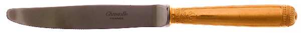 Malmaison-Gold (Gold Electroplate) Dessert Knife with Stainless Blade
