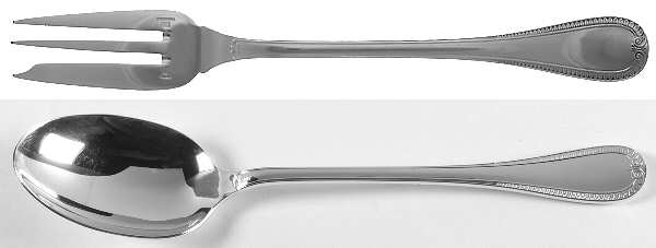 Malmaison (Silverplate, 1967) Solid Serving Set by Christofle France