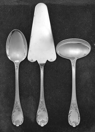 Marly (Silverplate, Satin Handle) 3 Piece Completer Set