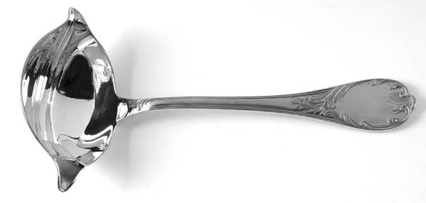 Marly (Silverplate, Satin Handle) Ladle-Gravy/Solid Piece 2 Spout with Strainer