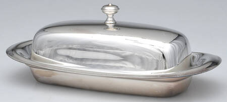 Silverplate Hollowware 1/4 Pound Covered Butter Dish