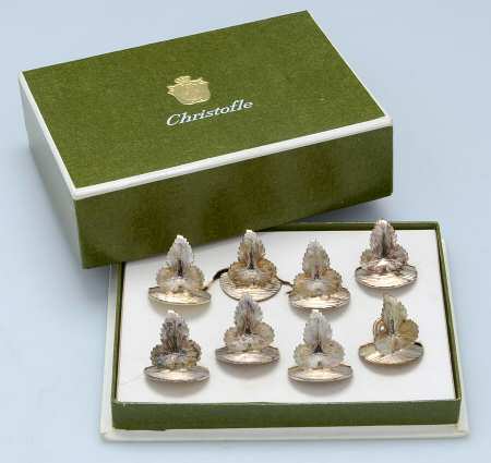 Feuille (Silverplate, Hollowware) Place Card Holder (Set of 8)
