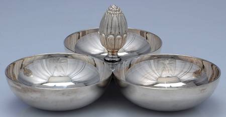 Silverplate Hollowware 3 Part Dip Server