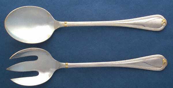 Oceana Gold (Silverplate) (2 Pc) Solid Salad Set