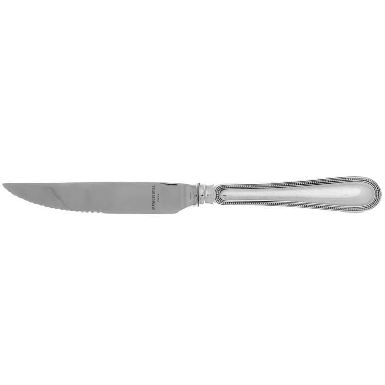 Perles (Silverplate, 1890) Steak Knife Individual Hollow, Serrate HC
