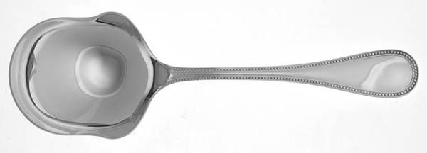 Perles (Silverplate, 1890) Solid Vegetable Ladle