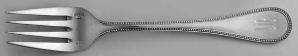 Perles (Silverplate, 1890) Monogram Individual Salad Fork