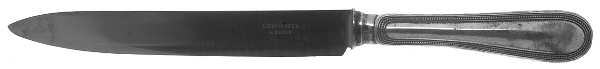 Perles (Silverplate, 1890) Large Stainless Blade Roast Carving Knife
