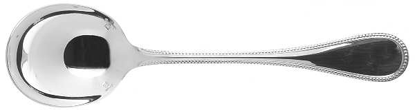Perles (Silverplate, 1890) Round Bowl Soup Spoon (Cream Soup)