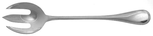 Perles (Silverplate, 1890) Solid Salad Serving Fork