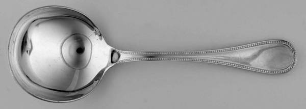 Perles (Silverplate, 1890) Dessert Ladle, Solid Piece