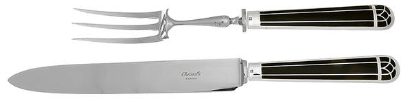 Talisman (Silverplate, 1995) Large 2-Piece Roast Carving Set w/Stainless Blade