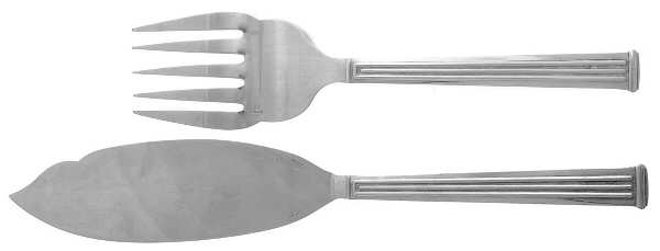 Triade (Silverplate) 2 Piece Large Solid Fish Serving Set