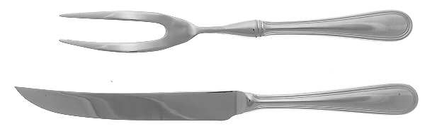 Stratford (Stainless) Large 2-Piece Roast Carving Set w/Stainless Blade