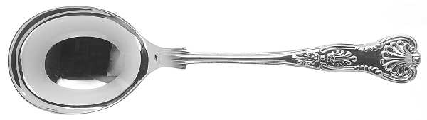 English King (Silverplate) Round Bowl Soup Spoon (Cream Soup)