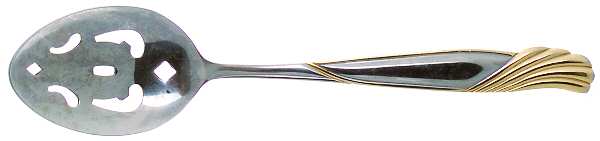 Gold Florentine Pierced Tablespoon (Serving Spoon)