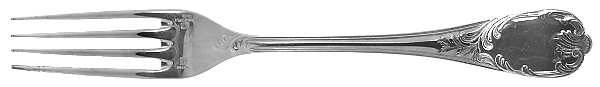 Marly (Silverplate, 1890, Glossy Handle) Dessert Fork